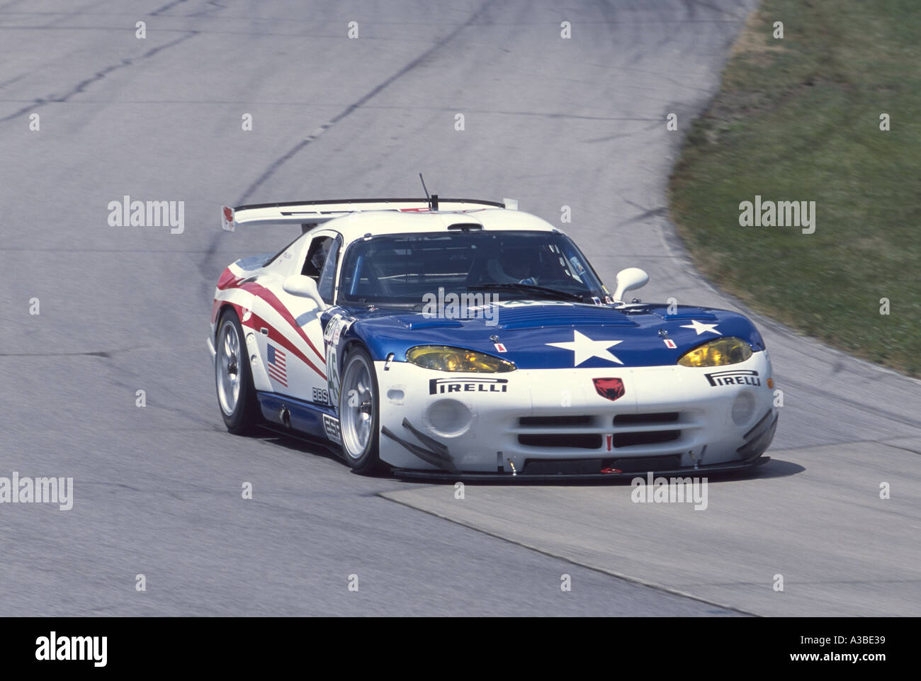 Amerikanische Viperacing Dodge Viper GTS-R Rennen in Mid Ohio 2002 Stockfoto