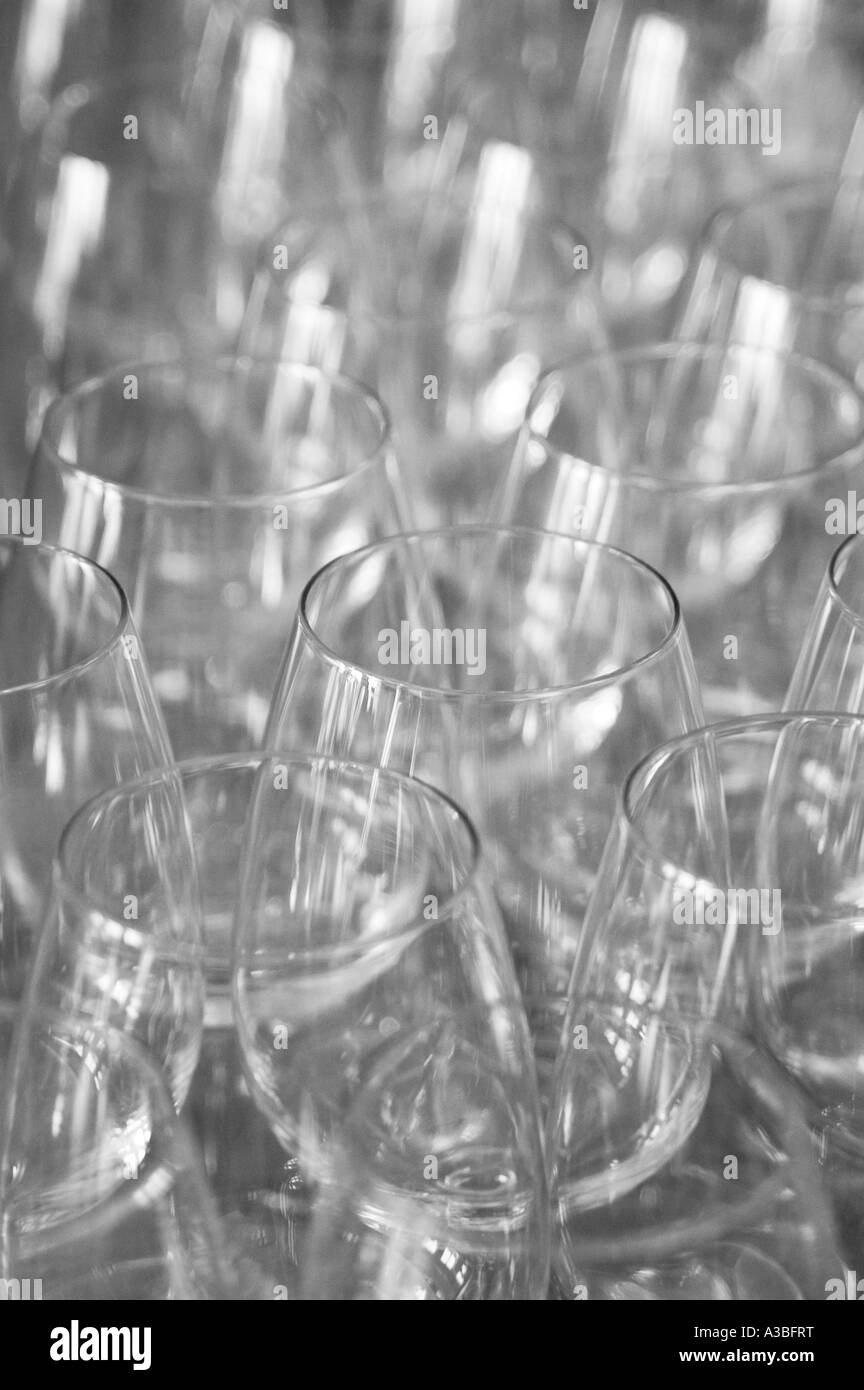 Wein Gläser im Degustationsraum an Barnard Griffin Kennewick Washington Stockfoto