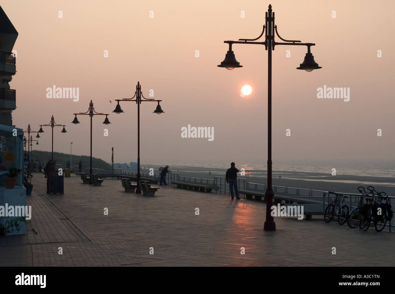 Knokke-Heist West-Flandern-Belgien Abendsonne Stockfoto