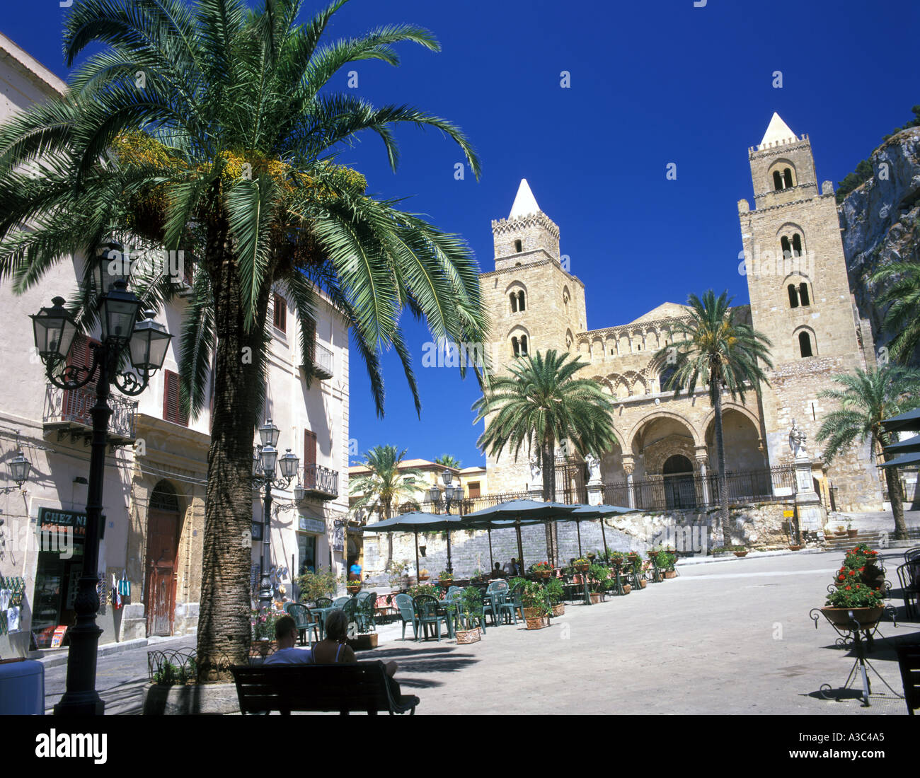 Kathedrale von Cefalu Cefalù Sizilien Italien Stockfoto