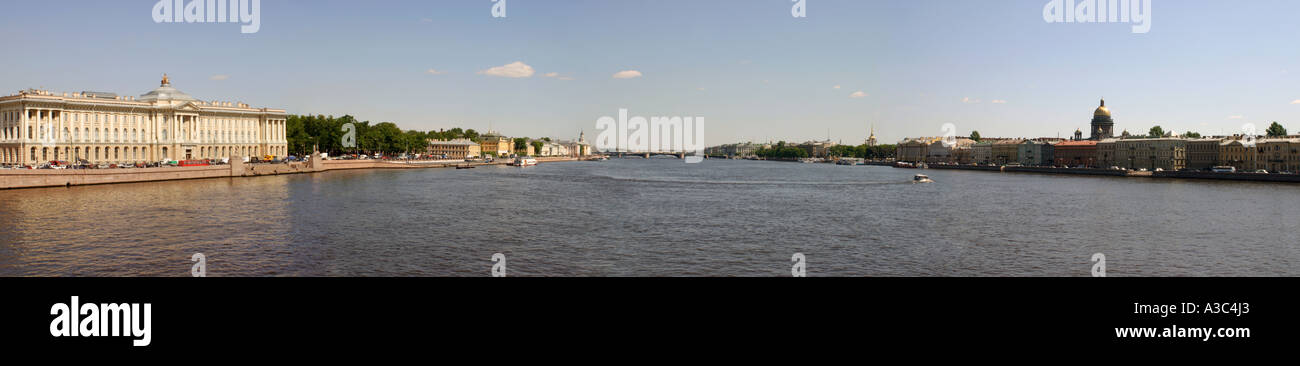 Panorama der Newa. St. Petersburg. Russland. Stockfoto