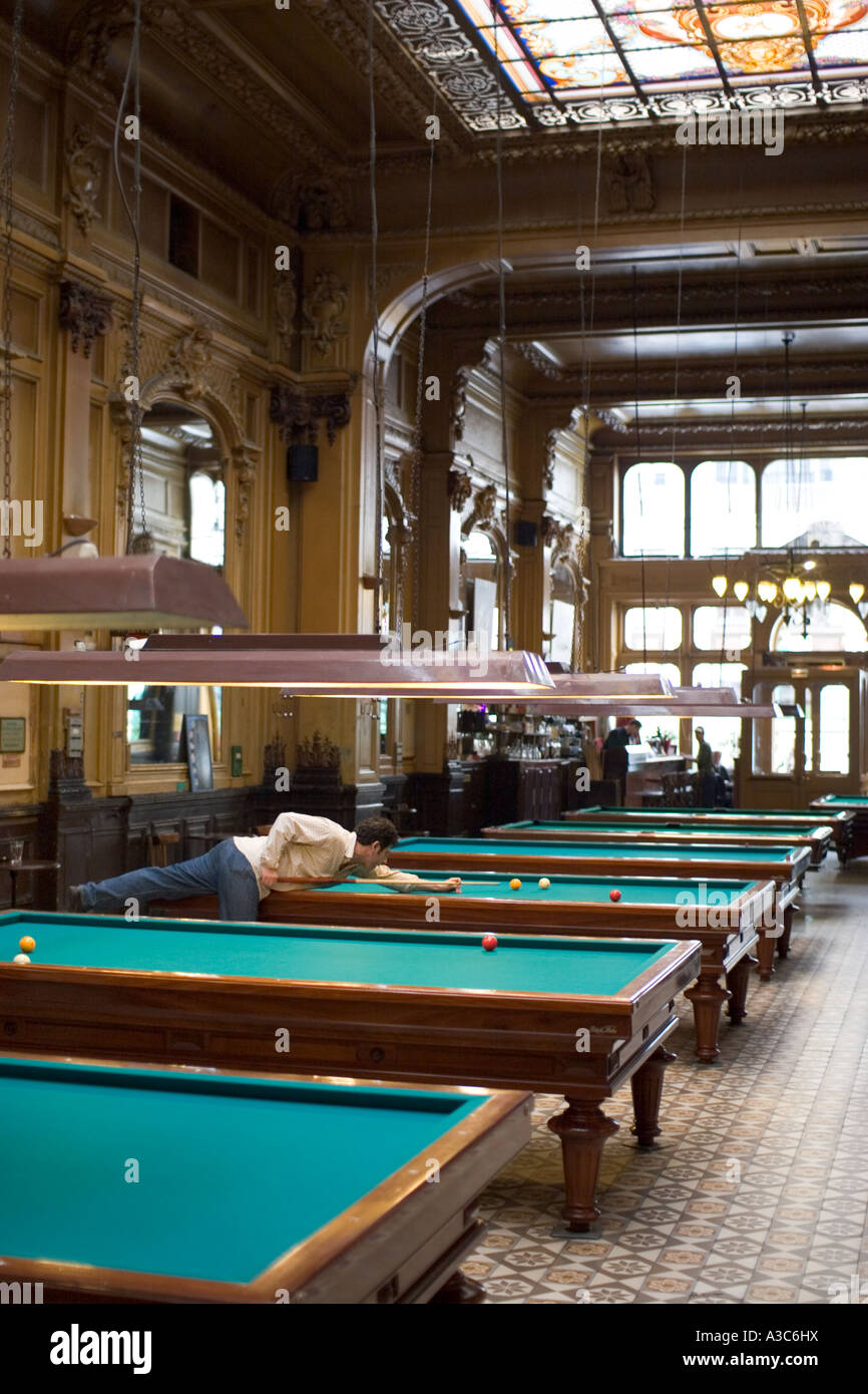 Académie de Billard 84 rue de Clichy in Paris Frankreich Stockfoto