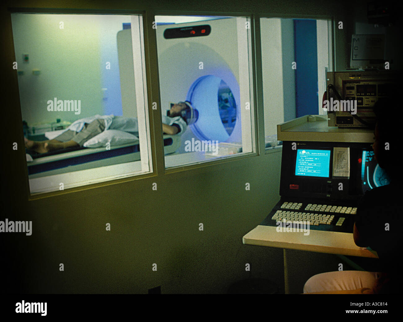 MRI Magenetic-Resonanz-Tomographie Stockfoto