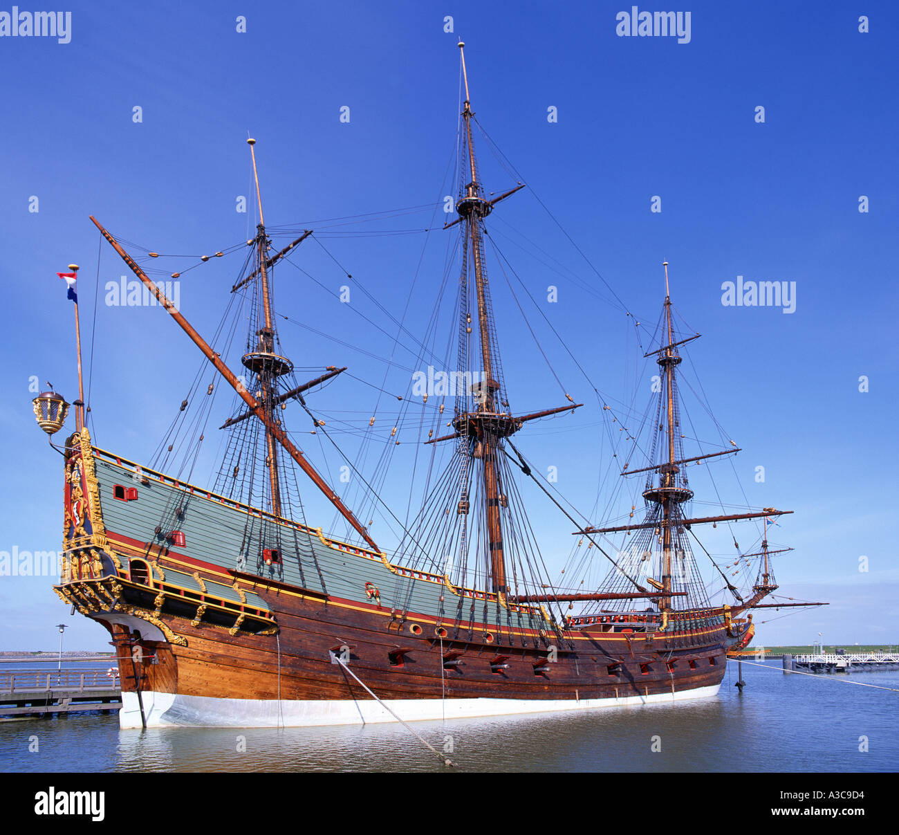 Die Batavia Niederländisch-Ostindien Schiff Lelystad Holland Stockfoto