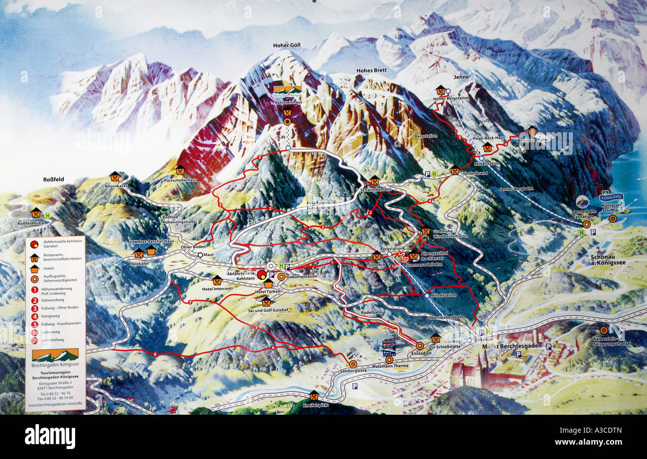 Karte von Obersalzberg Mountian in der Nähe von Berchtesgaden