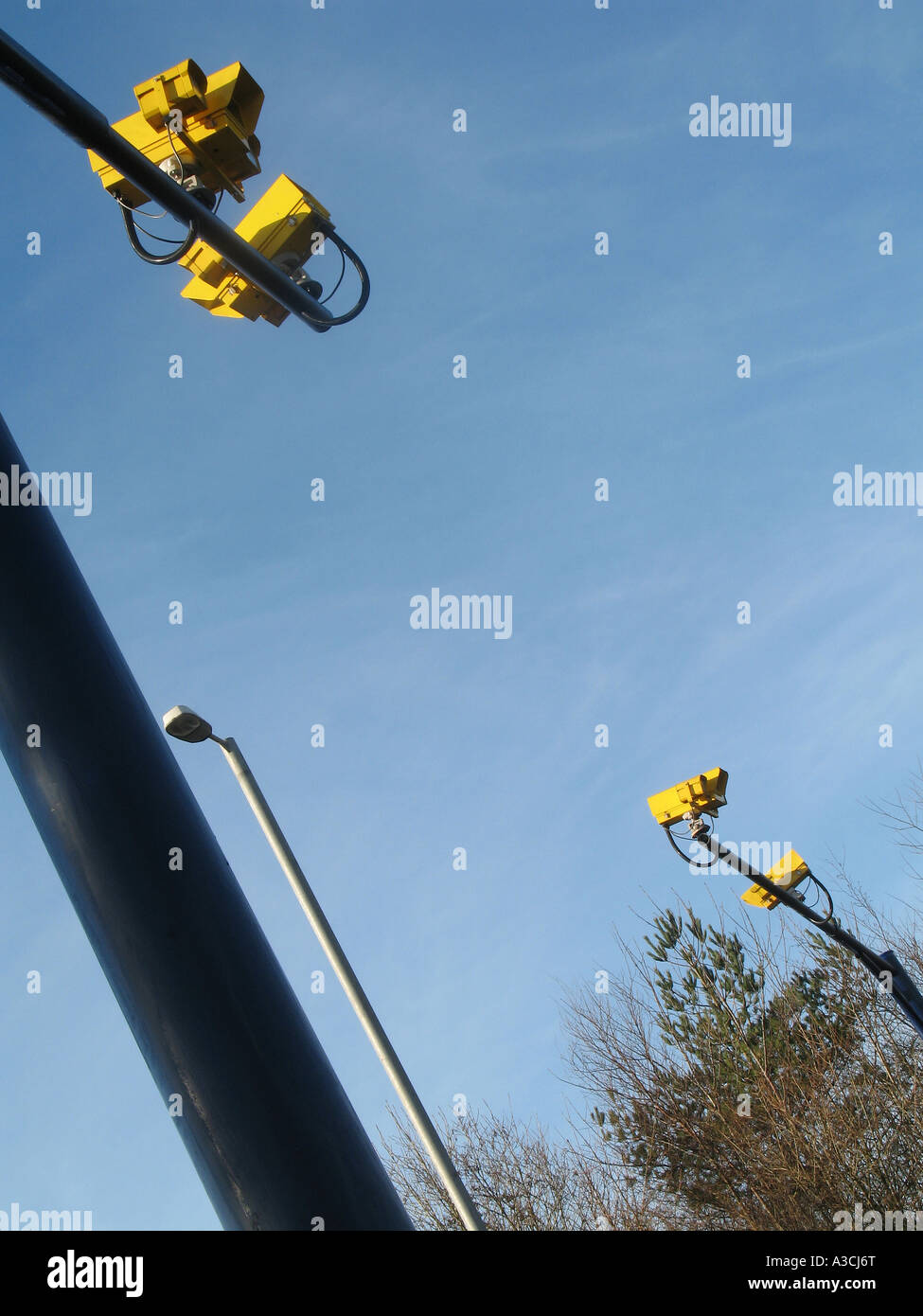 Geschwindigkeit Kamera Gantry Cornwall UK Stockfoto