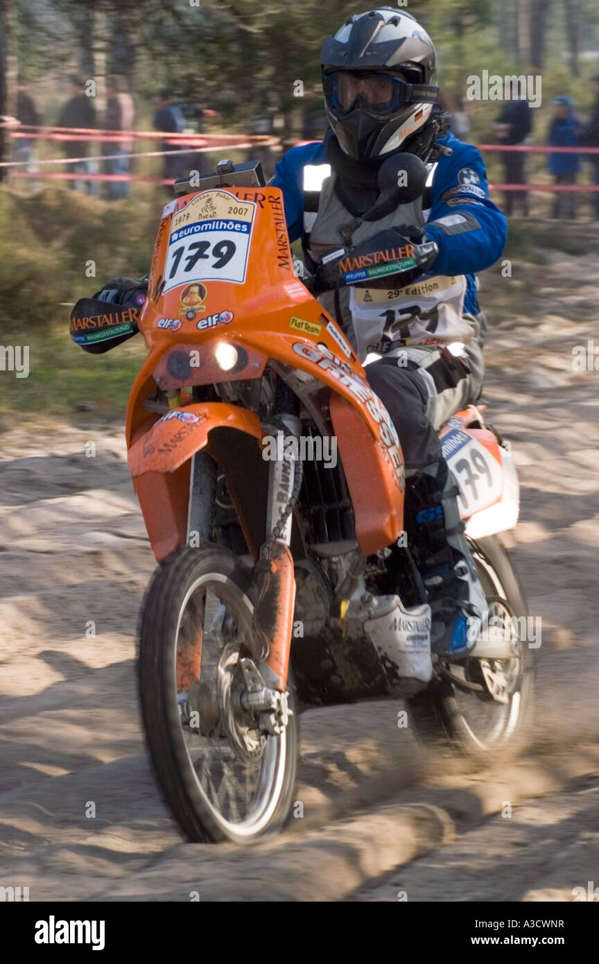 Erste Stufe Lisboa-Dakar 2007 Rallye - Bike 179 - Werner Pfeuffer Stockfoto