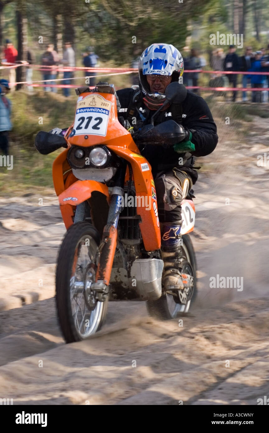Erste Stufe Lisboa-Dakar 2007 Rallye - Bike 212 - Neville Murray Stockfoto