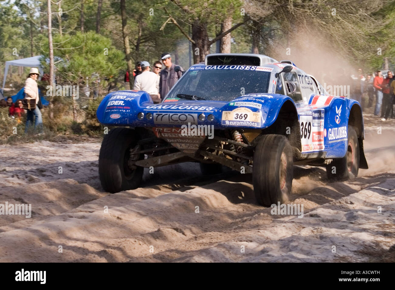 Erste Stufe Lisboa-Dakar 2007 Rallye - Auto-369 - Raphael Sperrer, Sylvain Poncet Stockfoto