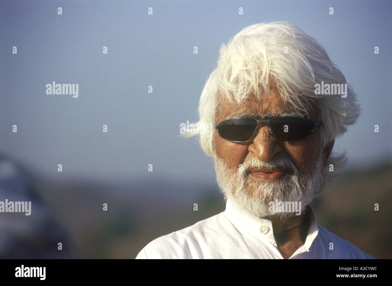 VCA76765 Portrait des weltberühmten Malers Künstler M F Husain Stockfoto