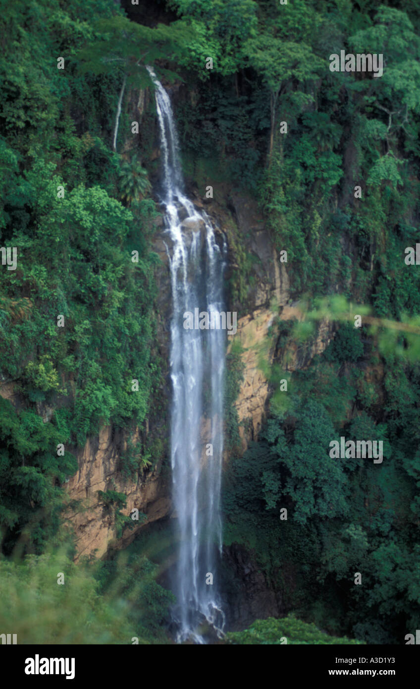 Afrika-Malawi Livingstonia Plateau Wasserfall Stockfoto