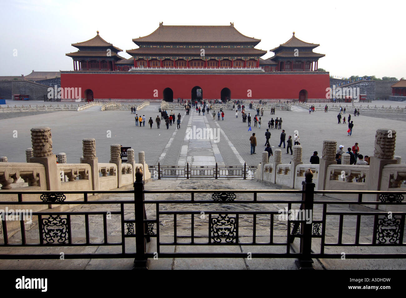 Rückseite, Meridian Gate, Verbotene Stadt, Peking China Stockfoto