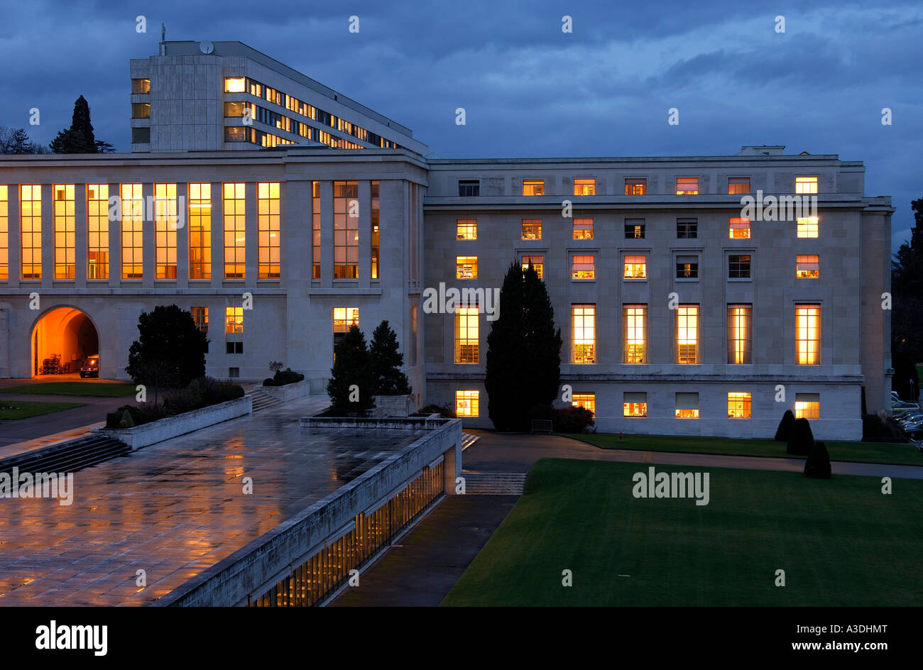 Liga der Nationenbildung, Palais des Nations, Vereinte Nationen, Genf, Schweiz Stockfoto