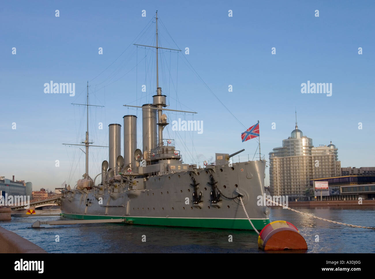 Kreuzer Aurora, Sankt Petersburg, Russland. Stockfoto