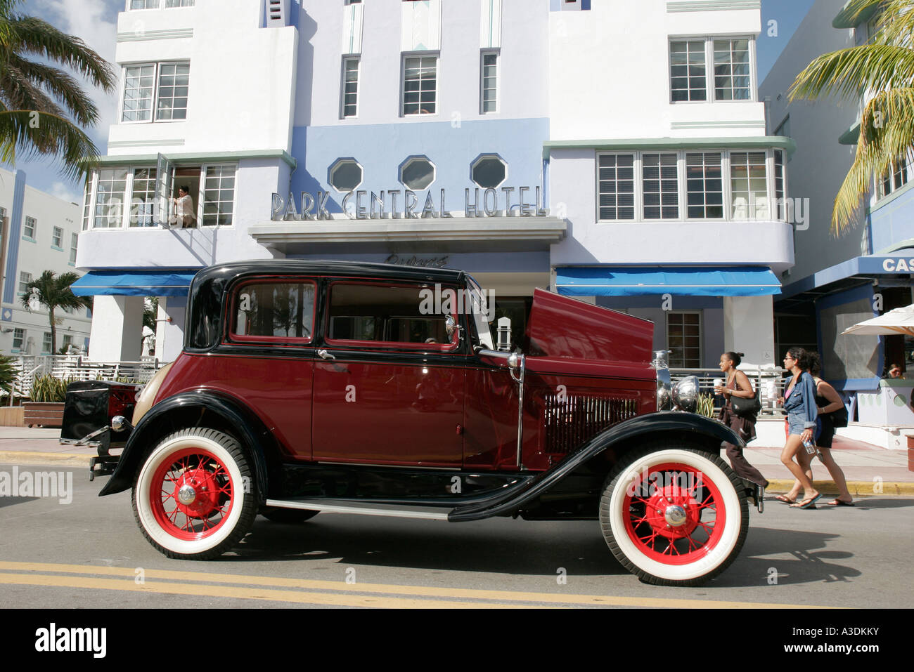 Miami Beach Florida, South Beach, Ocean Drive, Art déco-Wochenende, Festival, Festivals, Architekturfeier, Messe, historische Architektur, Design, Festival, fe Stockfoto