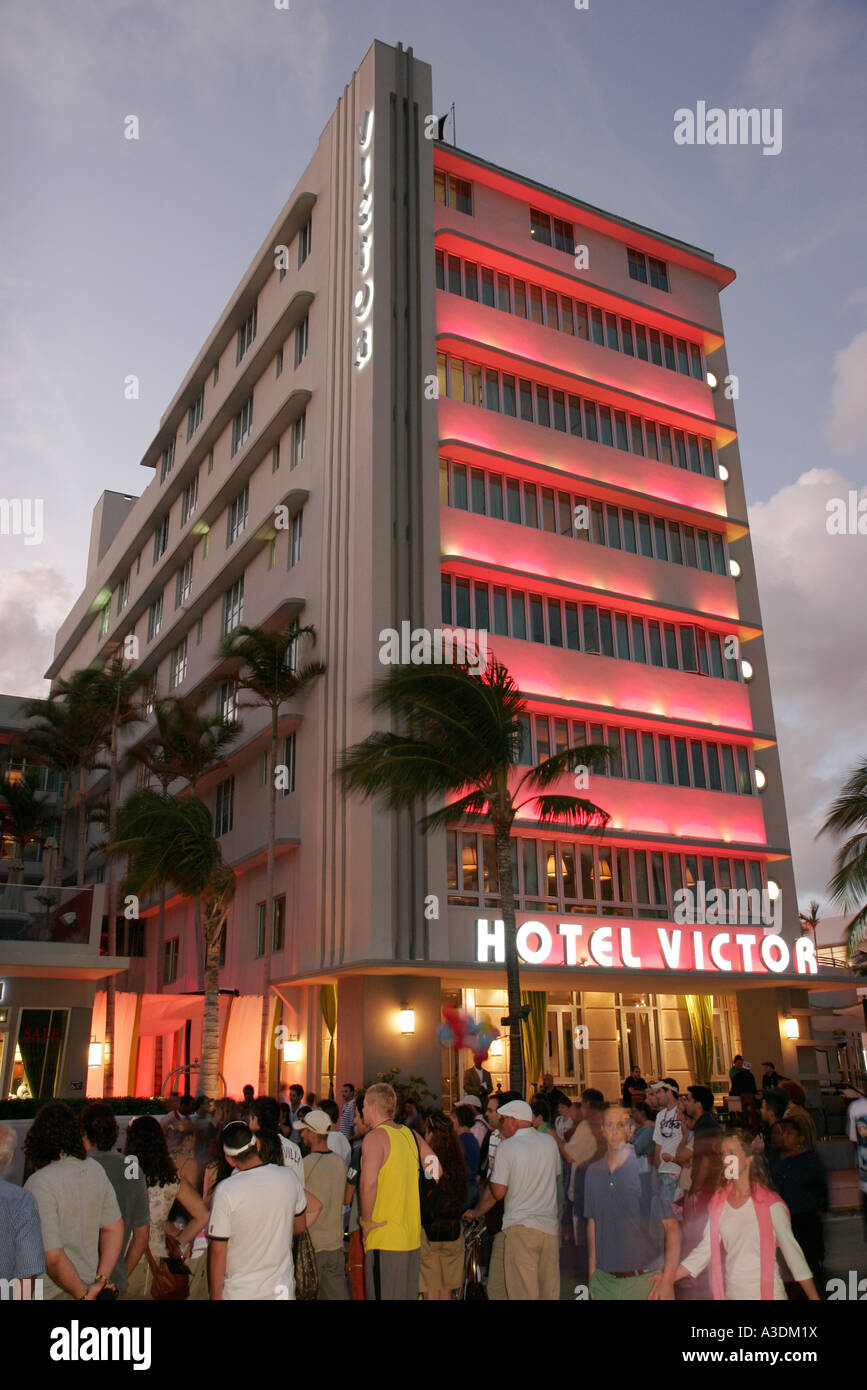 Miami Beach, Florida, South Beach, Ocean Drive, Art déco-Wochenende, Veranstaltung, Festival, Festivals, Architekturfeier, Messe, historische Architektur, Design, Festi Stockfoto