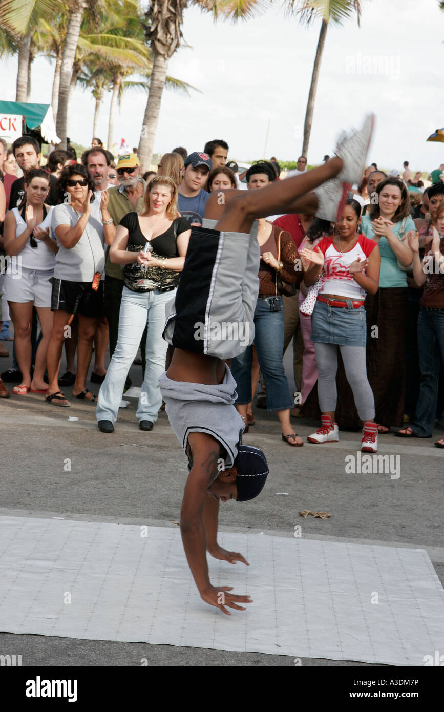Miami Beach, Florida, South Beach, Ocean Drive, Art déco-Wochenende, Veranstaltung, Festival, Festivals, Architekturfeier, Messe, historische Architektur, Design, Festi Stockfoto