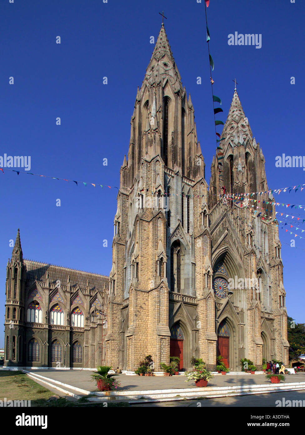 St. Philomena Christ Church, Mysore, Südindien Stockfoto