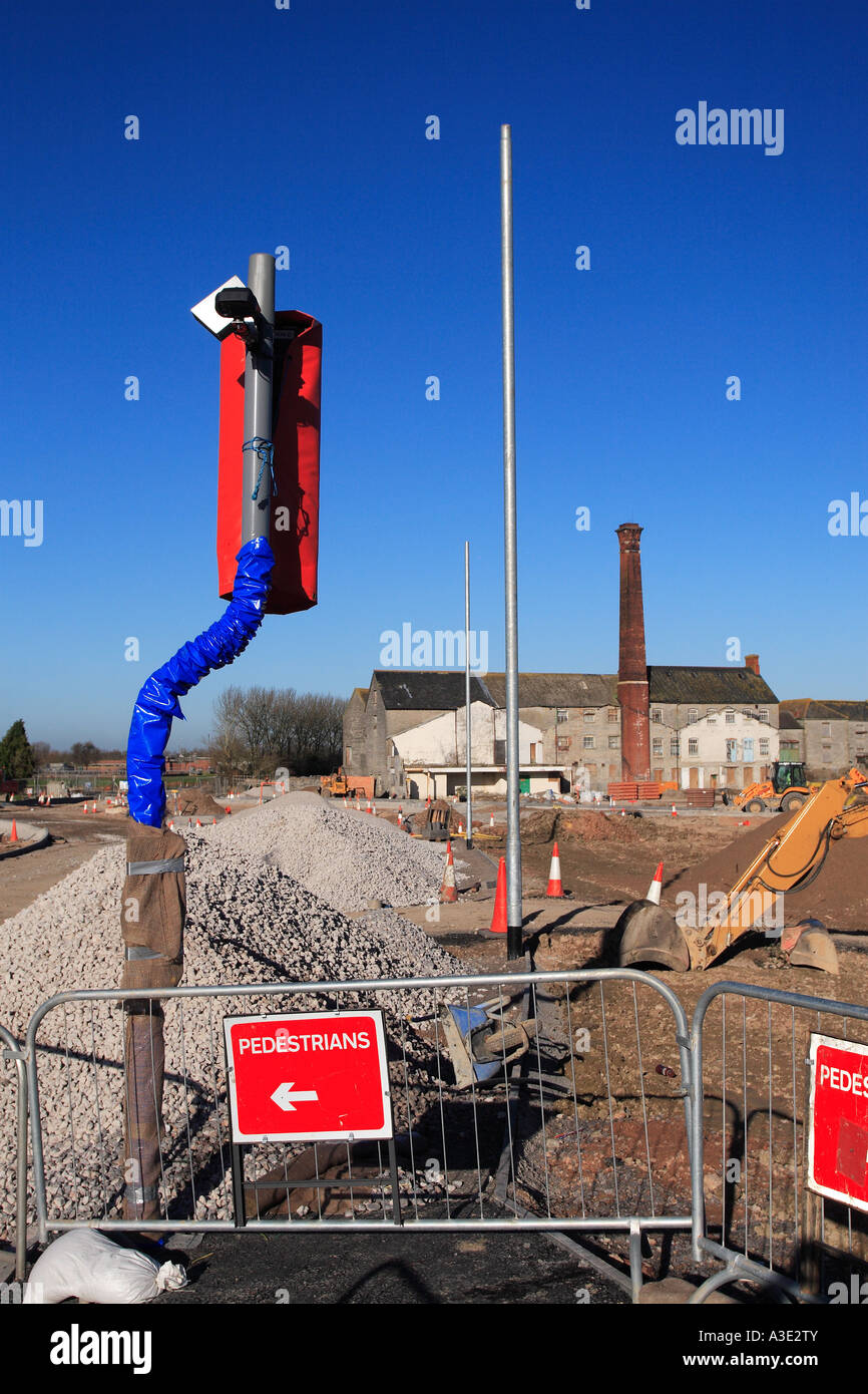 Sanierung braun Gelände einer ehemaligen Gerberei neuen Zweck Glastonbury England Jan 2007 erhält Stockfoto