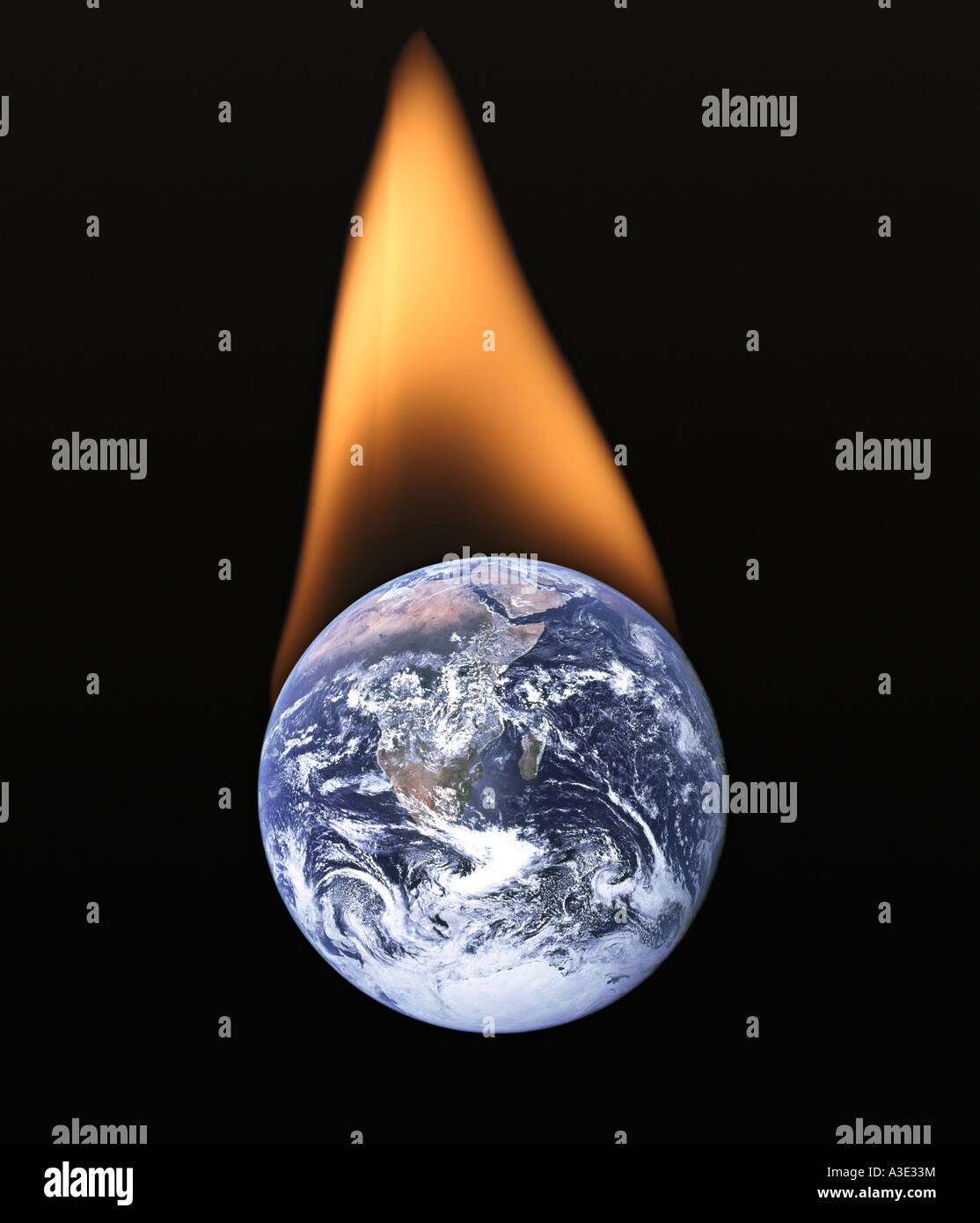 Brennende Erde Stockfoto