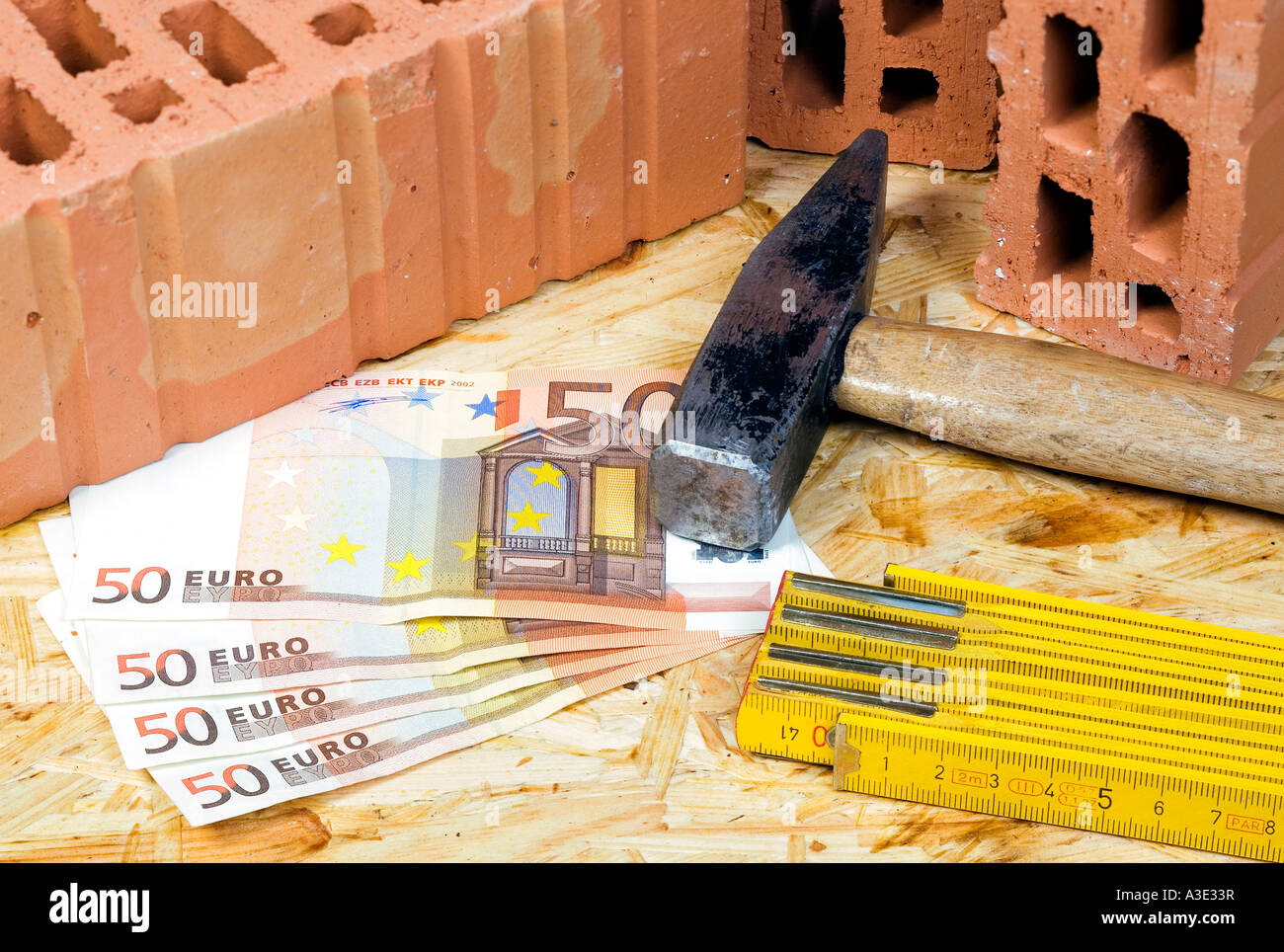 Baukosten - symbolisches Bild Stockfoto