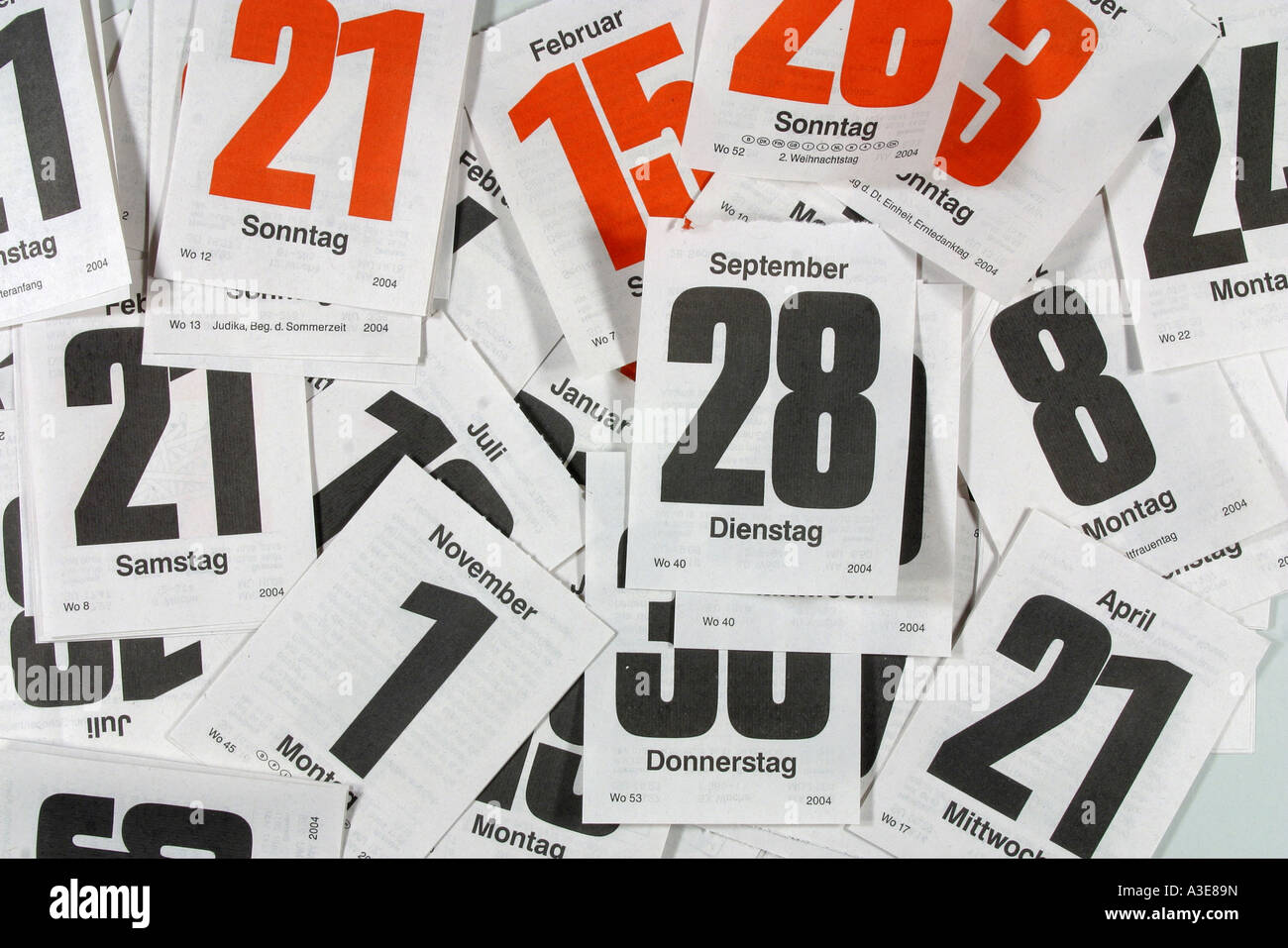 Kalenderblatt, Stockfoto