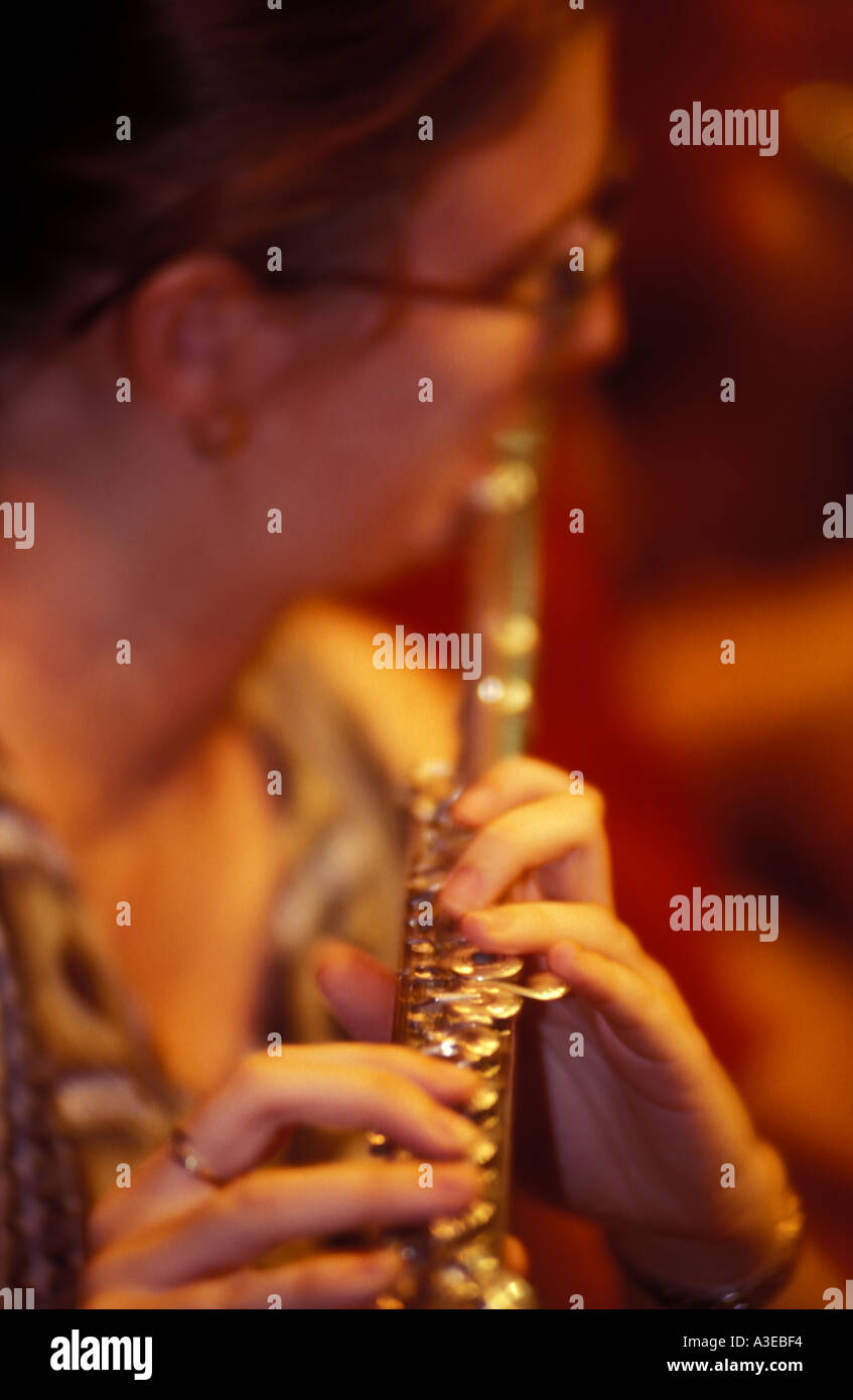 Flötenspieler 0528 Stockfoto