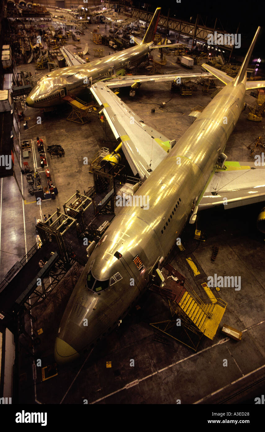 Boeing 747 Flugzeug Endmontagewerk Everett Washington Stockfoto