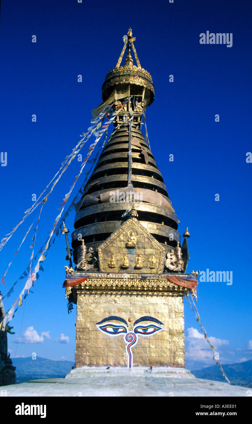 Swayan 3 Swayambhunath buddhistische Tempel in Kathmandu-Nepal Stockfoto