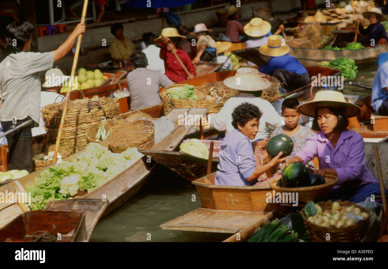 Thailand Bangkok Floating market Stockfoto