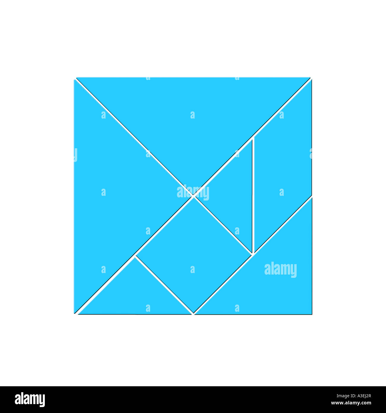 Das Spiel namens Tangram Stockfoto