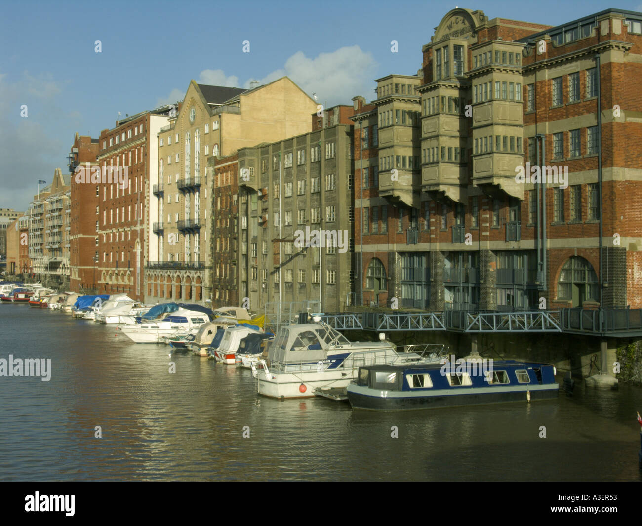 Bristol UK Bristol Dockbereiche mit viktorianischen Lager Konvertierungen neu- und Altbauten Stockfoto