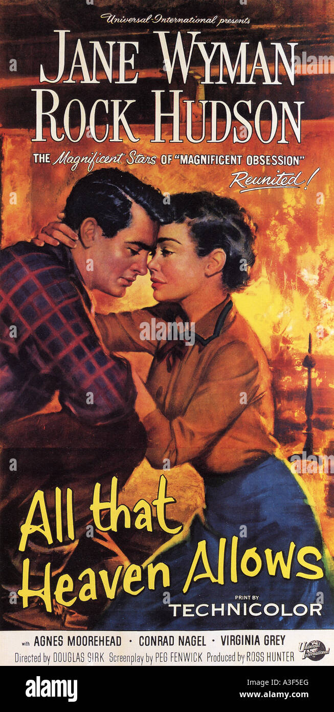 Was Der Himmel Erlaubt Ganzer Film Deutsch WAS der Himmel erlaubt Plakat 1955 U-ich Filme mit Jane Wyman und Rock