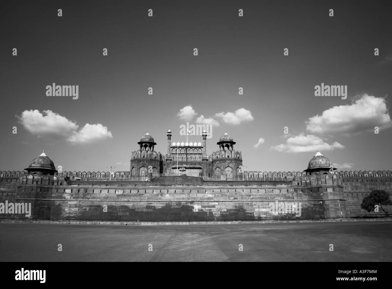 Panoramablick von einem Fort, Red Fort, New Delhi, Indien Stockfoto