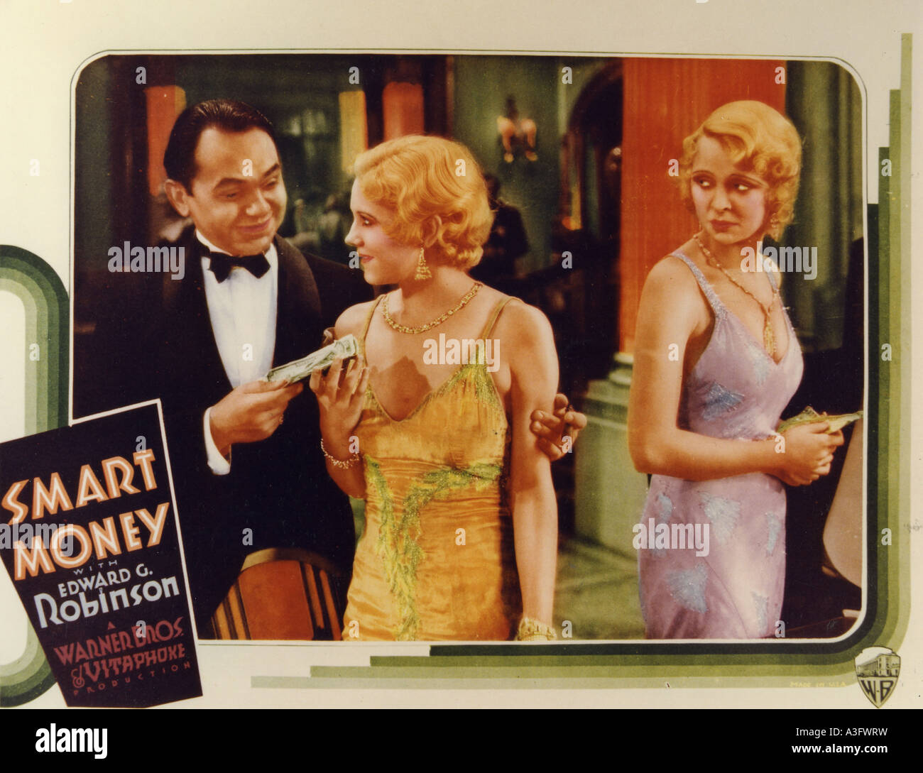 SMART MONEY Lobby Card für 1931 Warner film mit Edward G Robinson Stockfoto