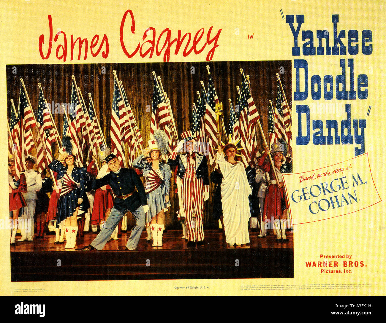 YANKEE DOODLE DANDY 1942 Warner Film Biopic mit James Cagney als das wirkliche Leben George M Cohan Stockfoto