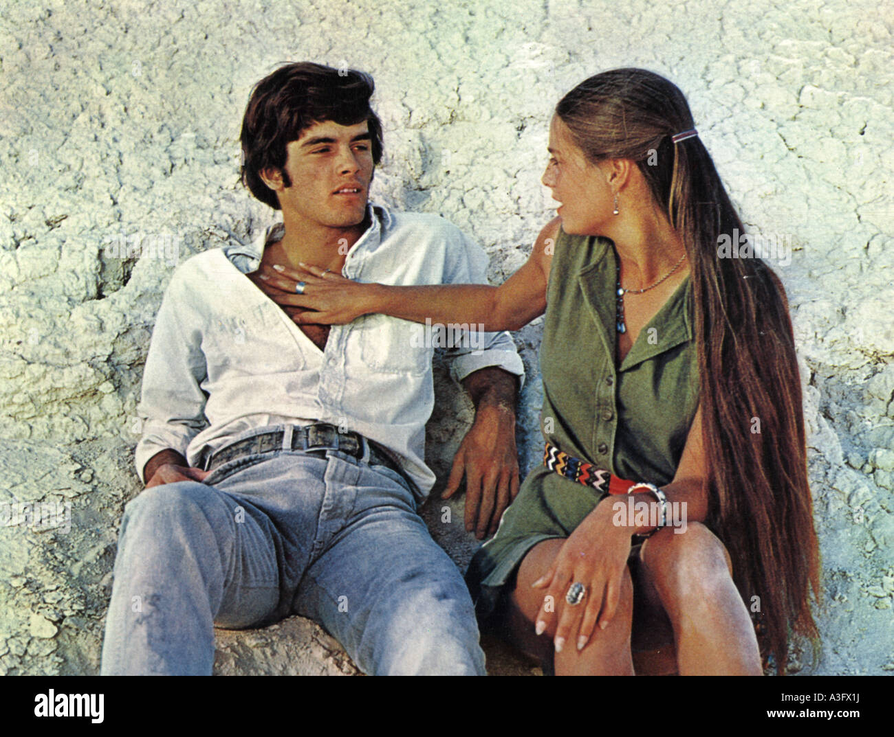 ZABRISKIE POINT 1969 MGM/Carlo Ponti Film von Antonioni mit Mark Frechette und Daria Halprin Stockfoto