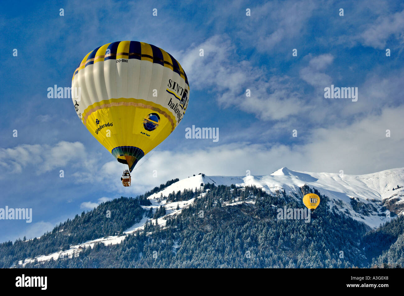 Chateau d ' Oex Hot Air Balloon Festival 2006, Schweiz, Europa Stockfoto