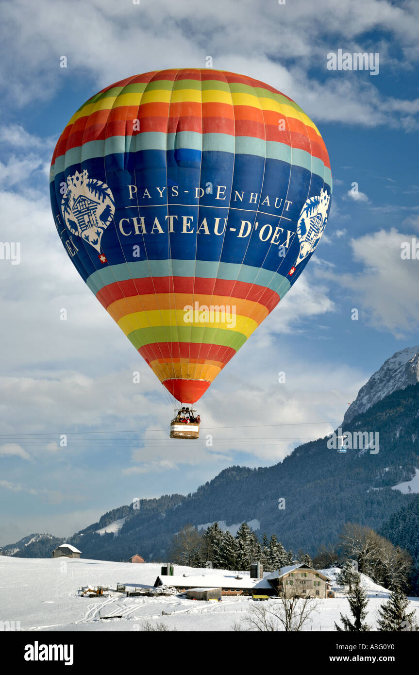 Chateau d ' Oex Hot Air Balloon Festival 2006, Schweiz, Europa Stockfoto