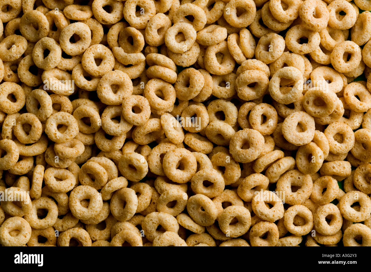 Vollkorn O geformt Frühstücks-Cerealien Stockfoto