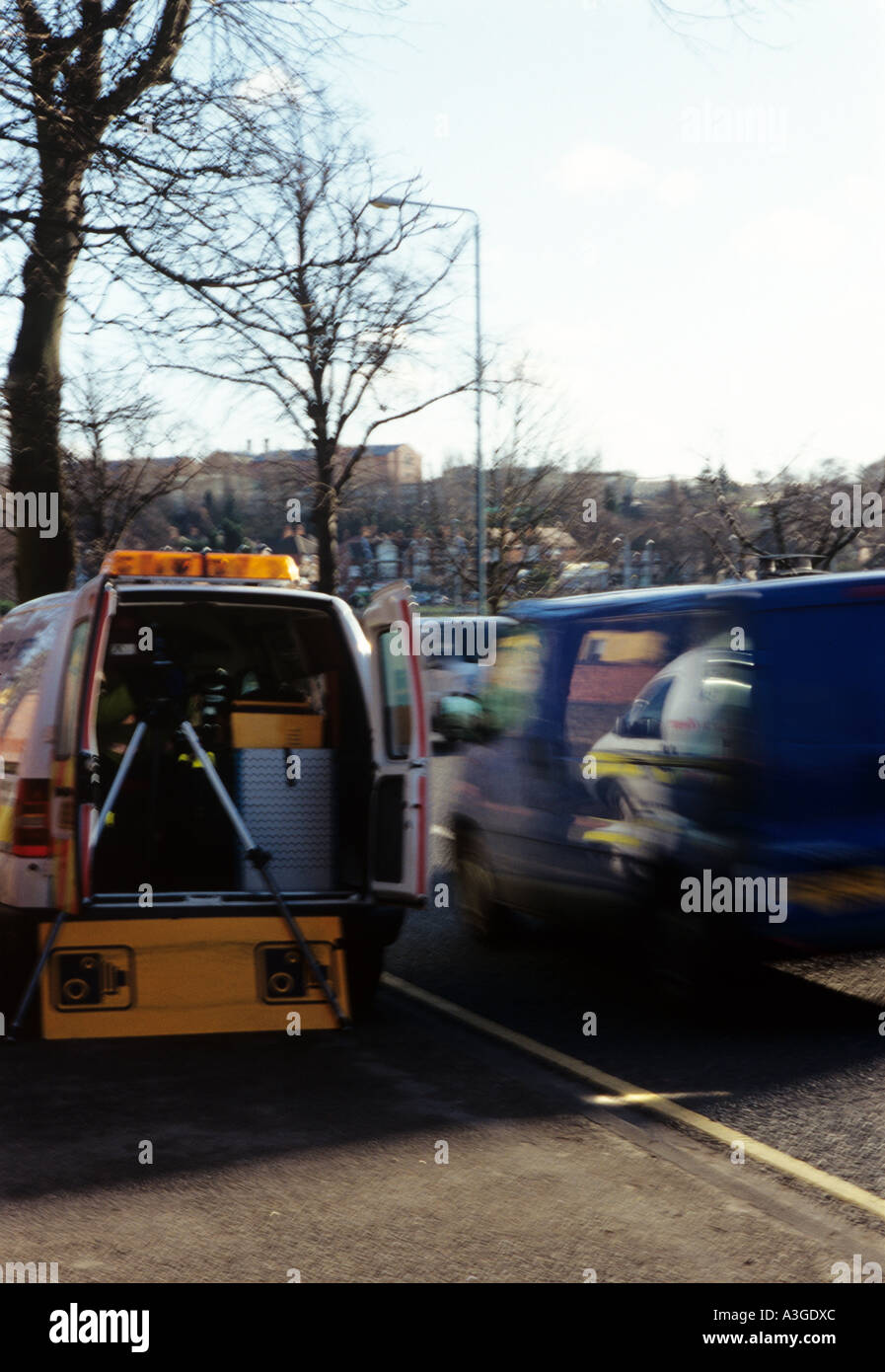 Mobile Blitzer. Stockfoto