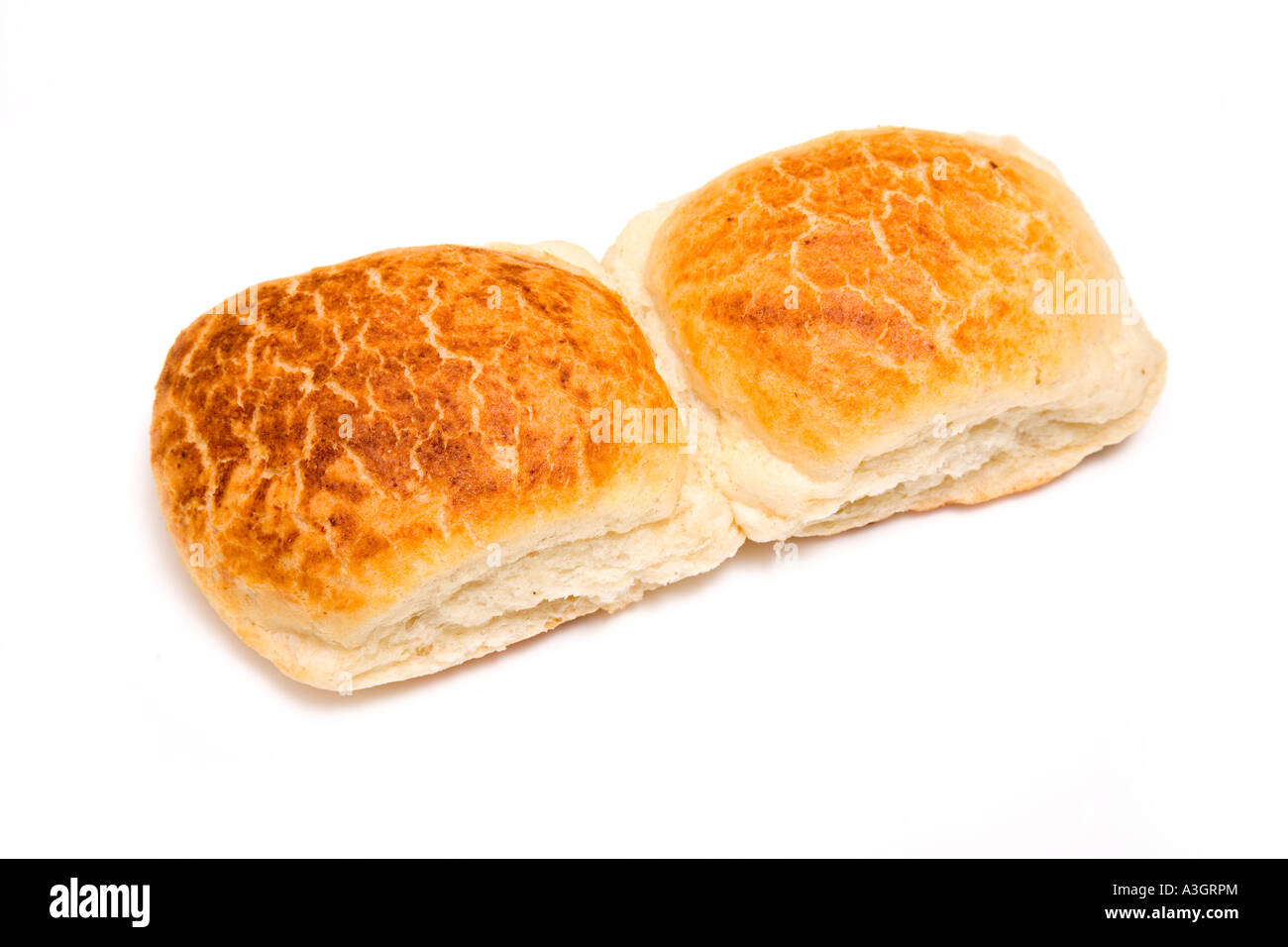 Brötchen, isoliert auf einem weißen Studio-Hintergrund. Stockfoto
