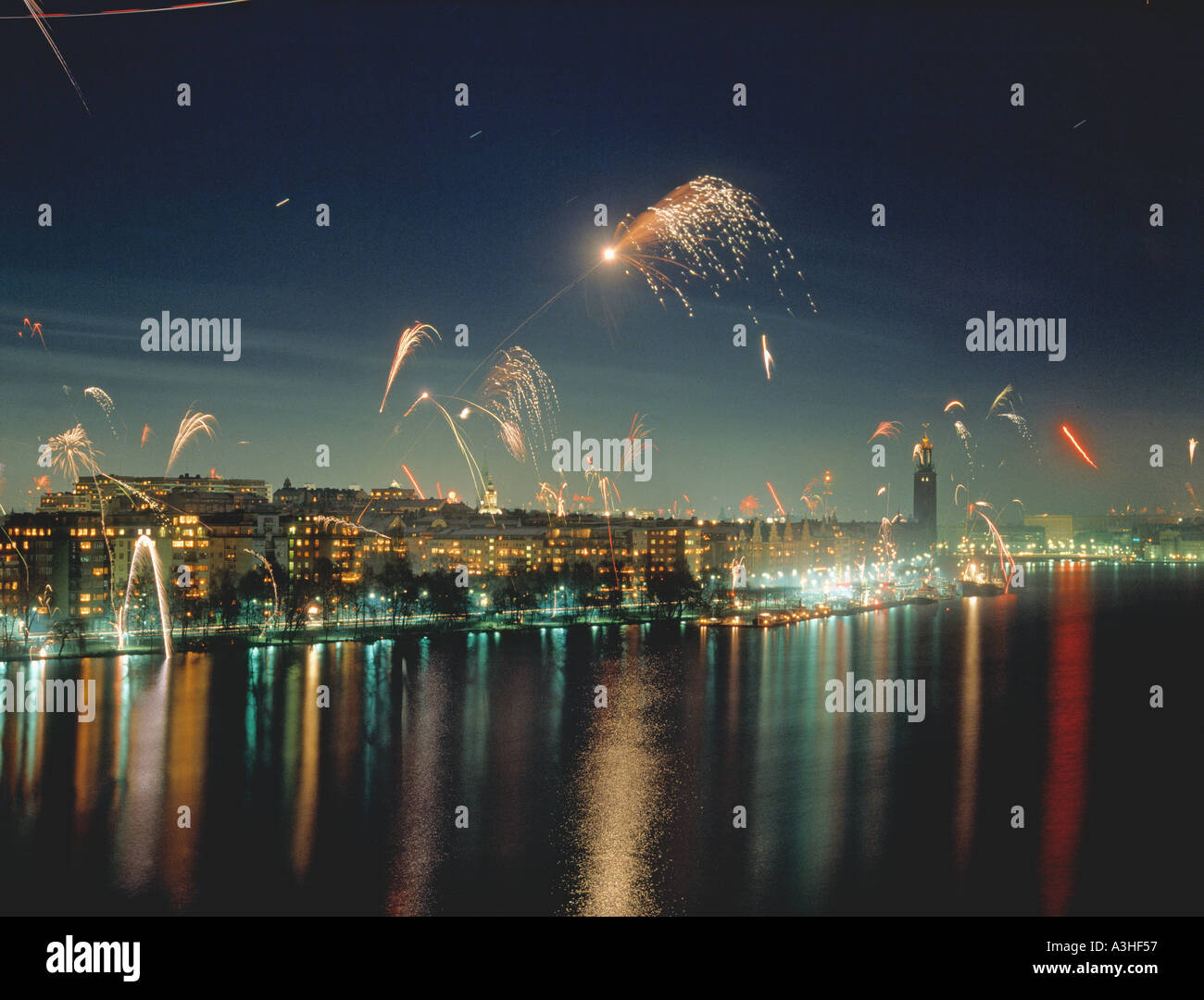 SCHWEDEN-STOCKHOLM-FEUERWERK AN SILVESTER Stockfotografie - Alamy