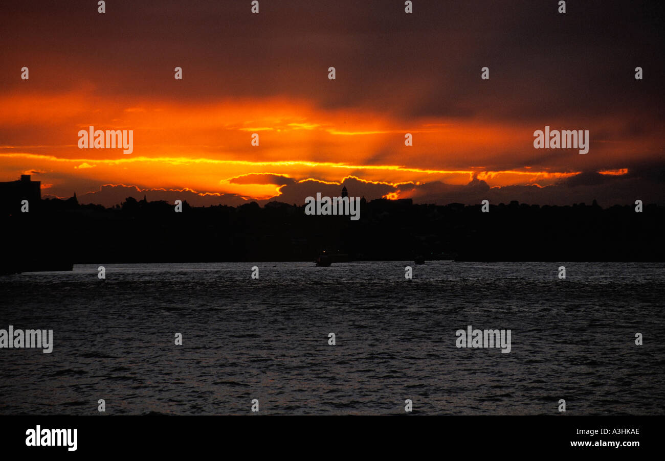 Vororten der Stadt von Sidney am Abend Australien Stockfoto