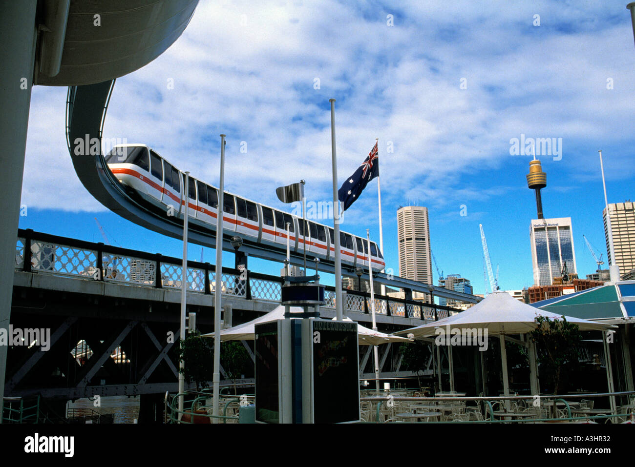 Einschienenbahn Stadt Sidney Australien Stockfoto