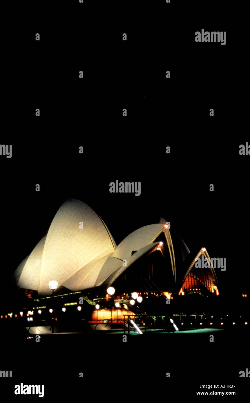 Opera House Nacht Stadt Sidney Australien Stockfoto