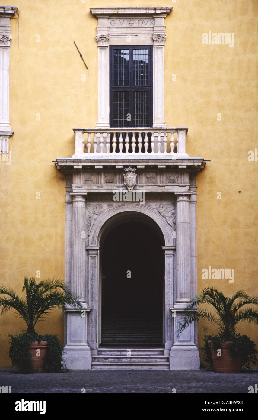 Palazzo Ducale Herzog della Rovere Piazza del Popolo Pesaro Le Marche Italien Stockfoto