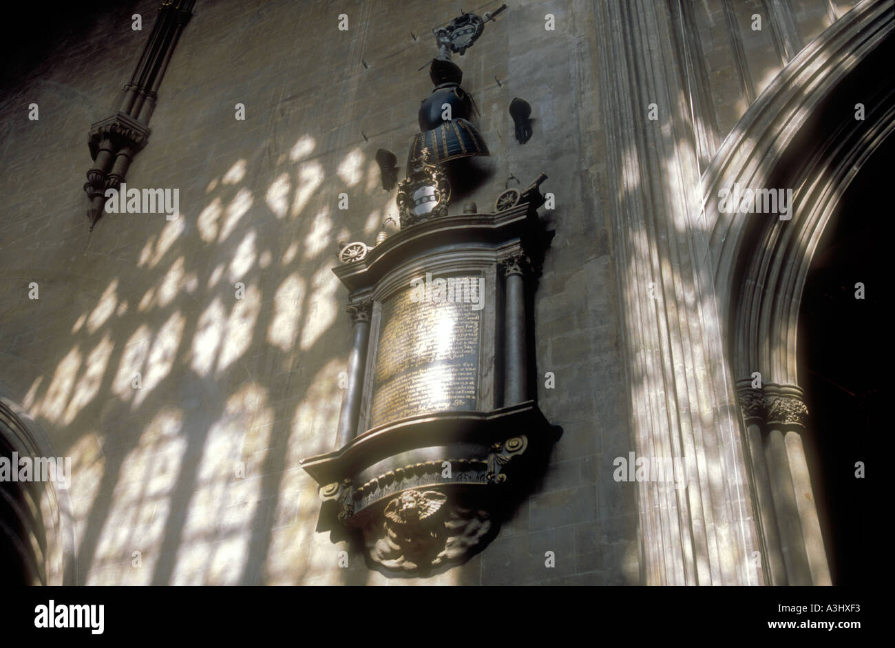 Denkmal für Admiral Sir William Penn in der Kirche St Mary Redcliffe, Bristol, England Stockfoto