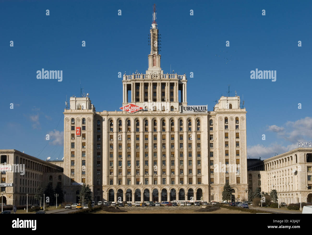 Außenansicht des Casa Presei Libere, das Hauptquartier der verschiedenen Bukarest Medien in Bukarest Rumänien Stockfoto