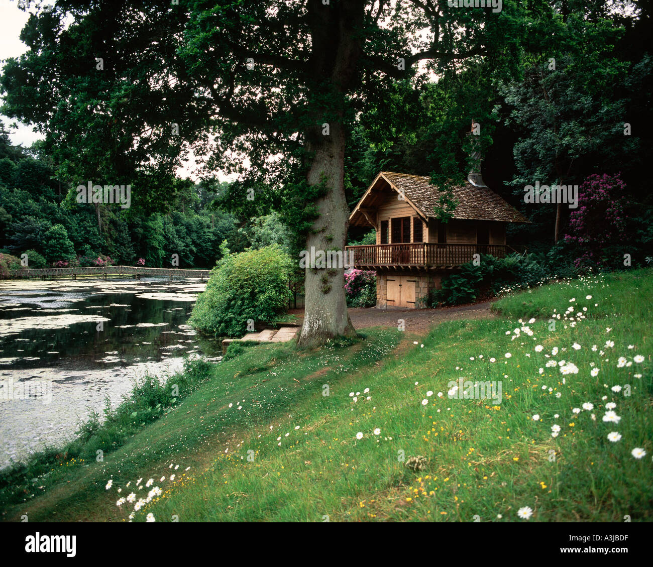 Bootshaus Manderston House in der Nähe von Duns schottischen Grenzen Schottland Stockfoto